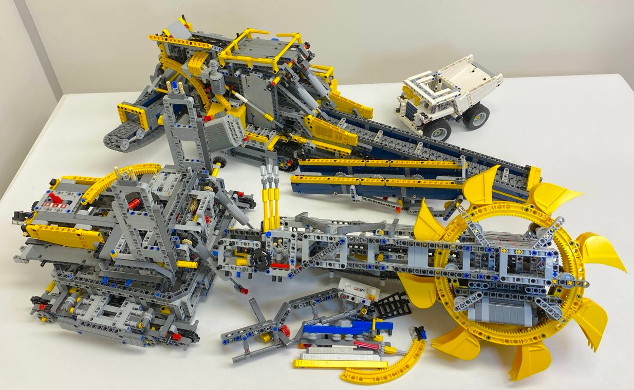 LEGO Technic Bucket Wheel Excavator Set #42055 Pieces From Two Sets As Pictured