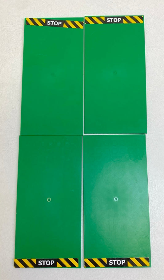 LEGO Tile 8x16 Fun Pack of 4 Green with City Ferry Stop Stickers