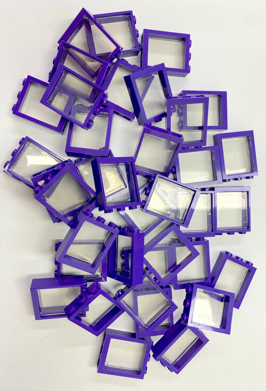 LEGO Window 1x3x3 Pack of 37 Dark Purple Frames Harry Potter Knight Bus
