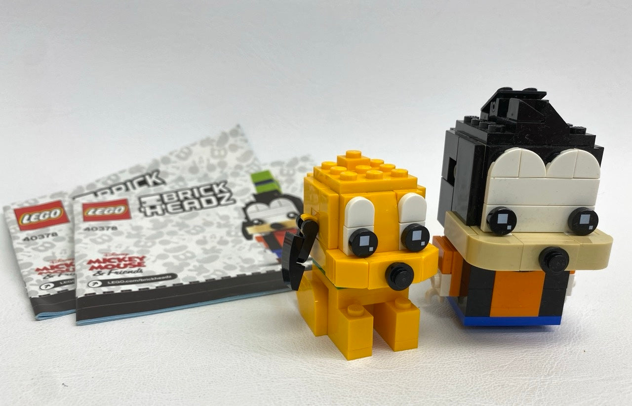 LEGO Brickheadz Disney Pluto & Goofy Set #40378 As Pictured - Includes Instructions