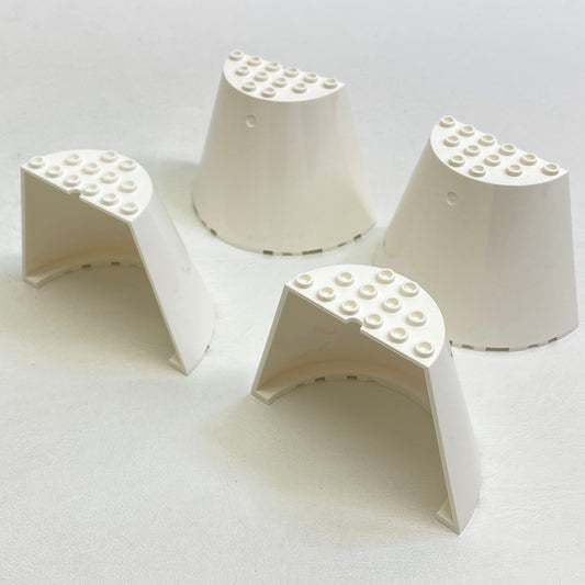 LEGO White Half Cones 10x5x6 Pack of 4 from Star Wars Set #75244 Tantive IV