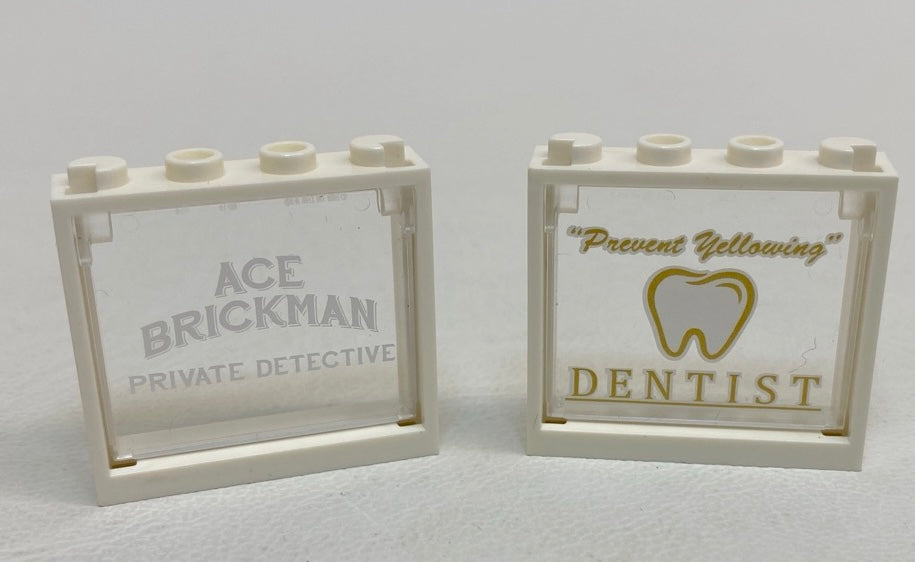 LEGO Printed Window Panes for Modular Detective's Office and Dentist / Assembly Square