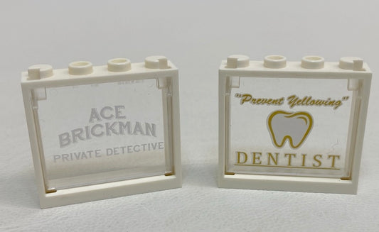 LEGO Printed Window Panes for Modular Detective's Office and Dentist / Assembly Square