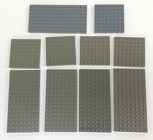 LEGO Dark Bluish Grey / Dark Grey (Old Shade) Brick Fun Pack 8x16 and 8x8