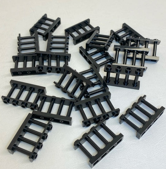 LEGO Black Spindled Fences Fun Pack Approx 20 - 4 Stud Version