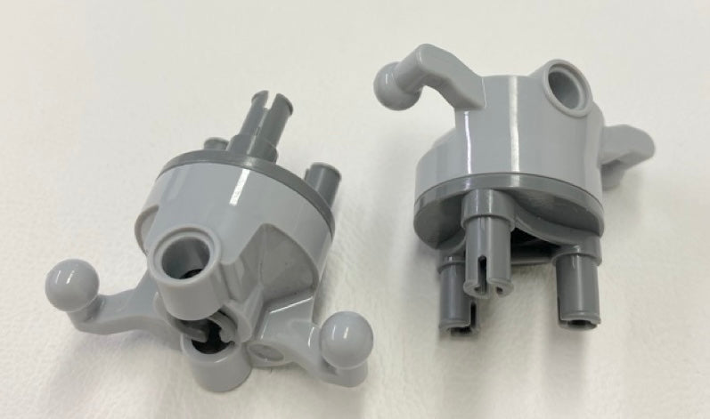 LEGO Technic Fun Pack Steering Hubs Pack of 2 Dark Bluish Grey / Light Bluish Grey