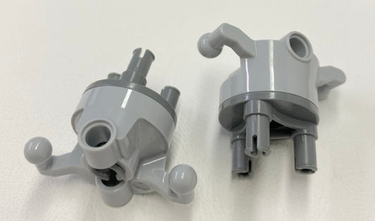 LEGO Technic Fun Pack Steering Hubs Pack of 2 Dark Bluish Grey / Light Bluish Grey