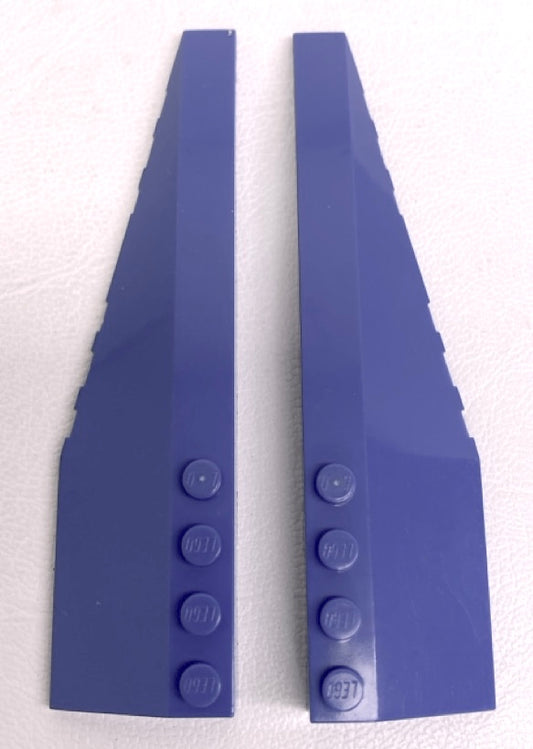 LEGO Royal Blue (Old Blue Violet) Wedge 12x3 - Pack of 2 Left and Right - Rare Colour from Knights Kingdom II