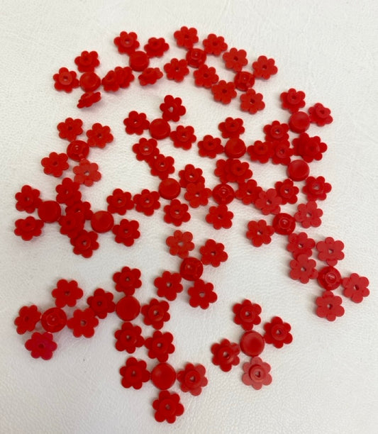 LEGO Plants Red Flowers Pack of Approx 20 Sprues / 80 Flowers