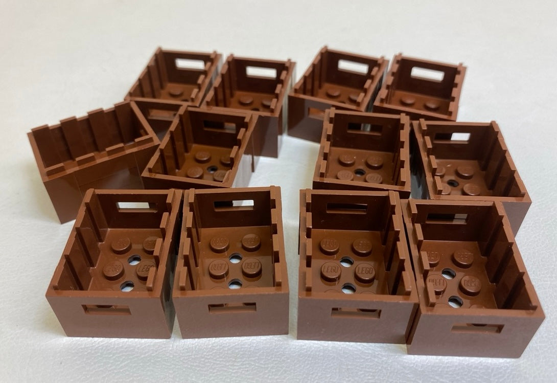 LEGO Reddish Brown Crate 3x4x1-2/3 Pack of 12