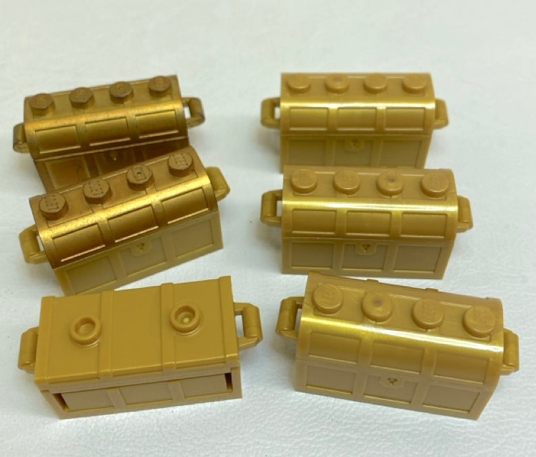 LEGO Gold Treasure Chests Mixed Pack of 6- Indiana Jones Pirates Castle Friends Harry Potter (Copy)