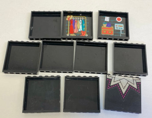 LEGO Panel 1x6x5 Pack of 10 Black