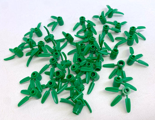 LEGO Plants Round Brick with 3 Bamboo Leaves Pack of Approx 40 Green
