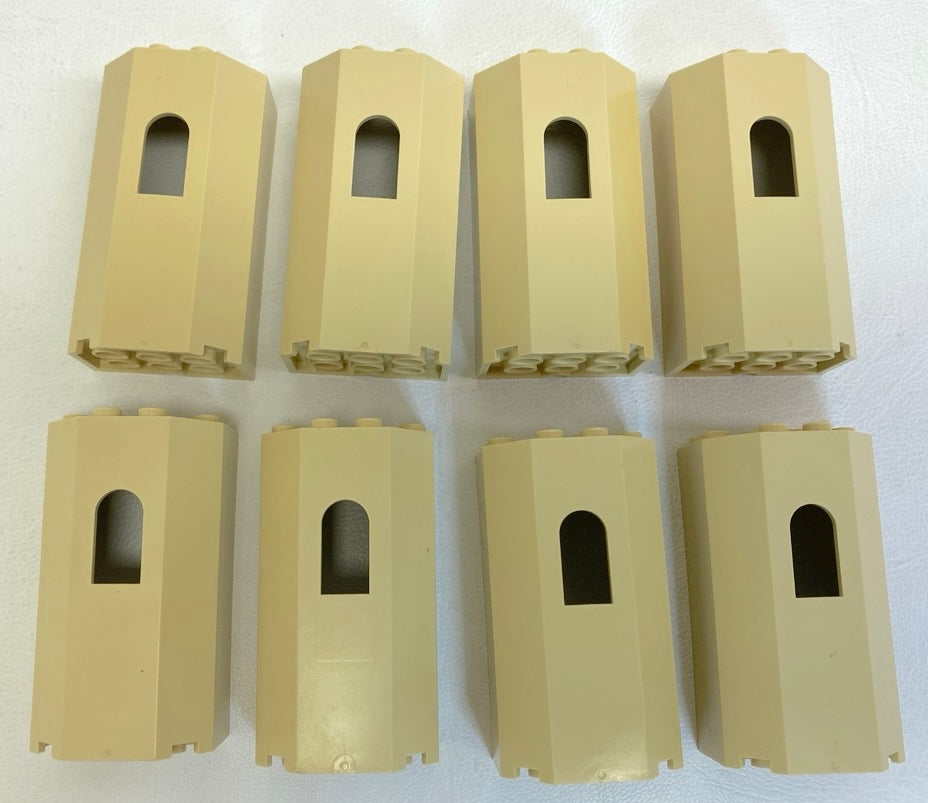 LEGO Tan Turret Wall Panel Fun Pack of 8