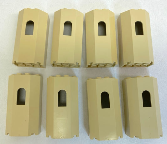 LEGO Tan Turret Wall Panel Fun Pack of 8