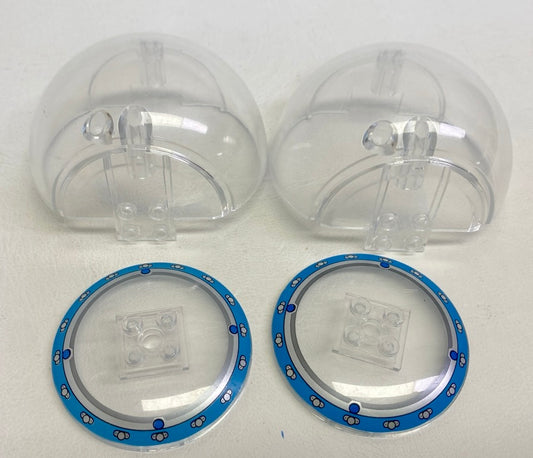 LEGO Jurassic World Gyrosphere Fun Pack Trans Clear Hemispheres and Dishes
