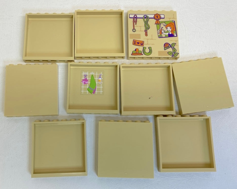 LEGO Panel 1x6x5 Pack of 10 Tan