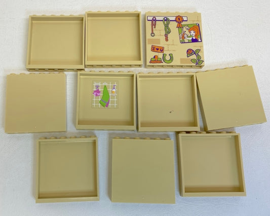 LEGO Panel 1x6x5 Pack of 10 Tan