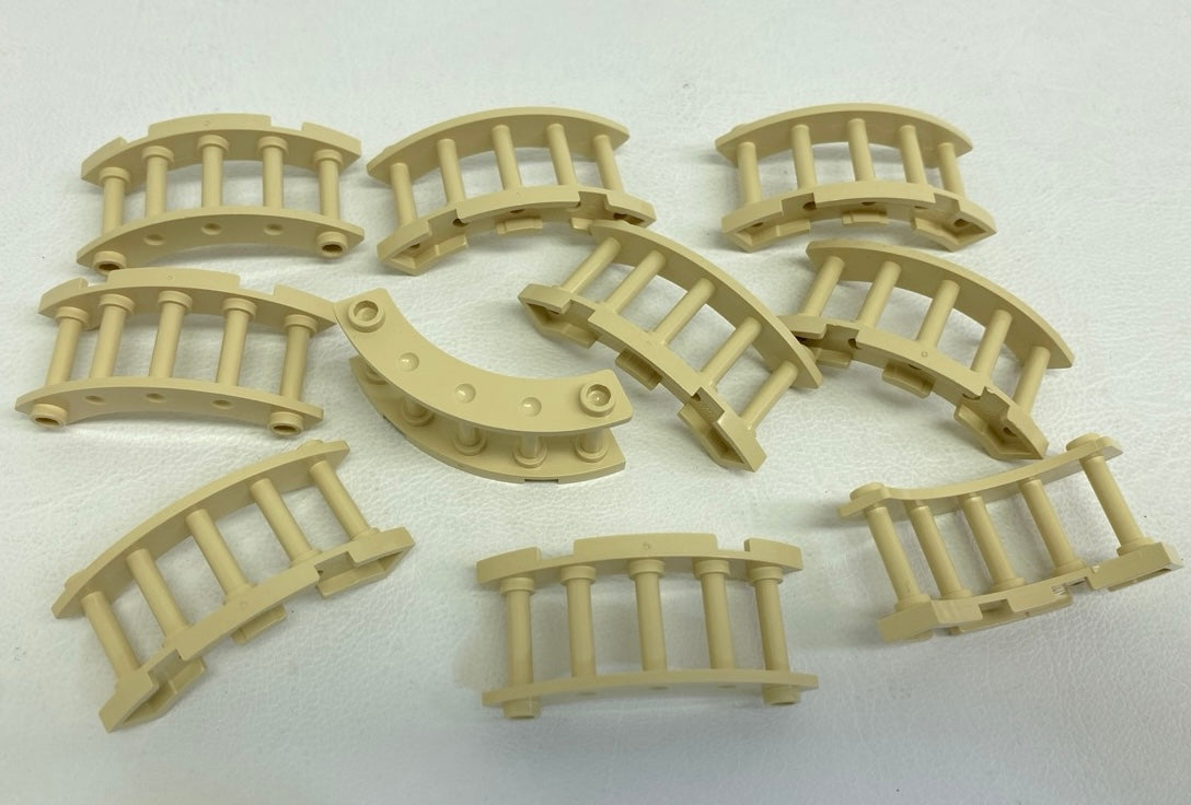 LEGO Tan Spindled Fences 4x4x2 Quarter Round Fun Pack of 12
