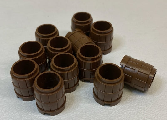LEGO Brown Barrel 2x2x2 Pack of 12 (Old Shade)