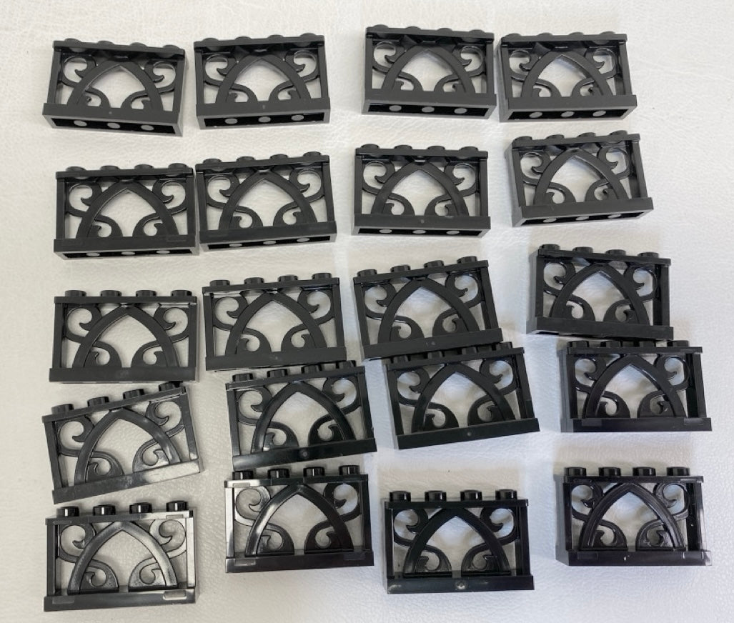 LEGO Black Ornamental Fences Fun Pack Approx 20