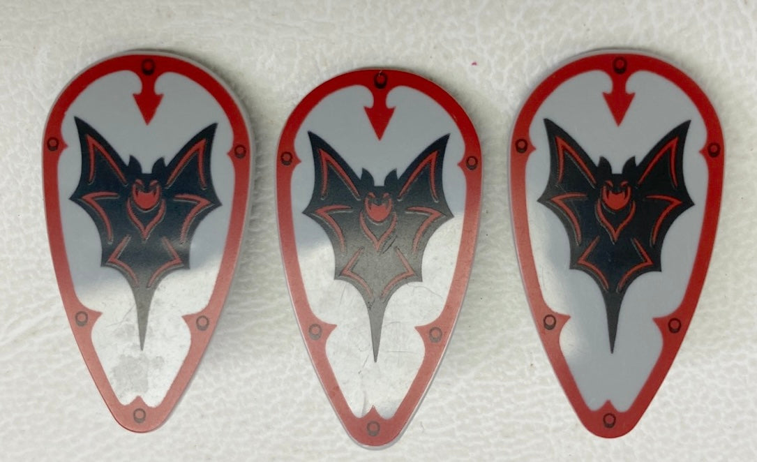 LEGO Castle Shields Pack of 3 Bat Pattern