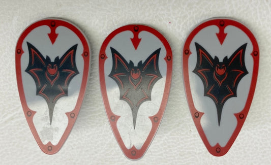 LEGO Castle Shields Pack of 3 Bat Pattern