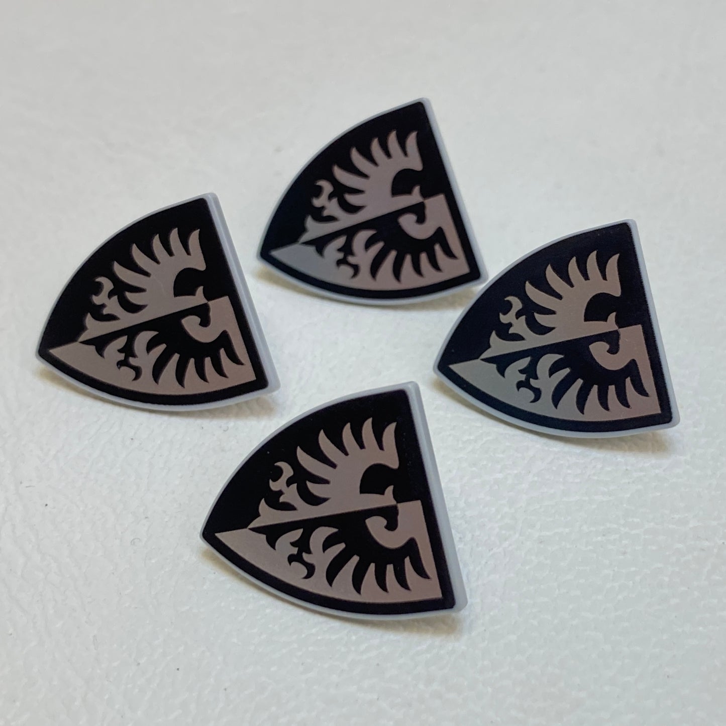 LEGO Castle Shields Pack of 4 Black Falcon Pattern