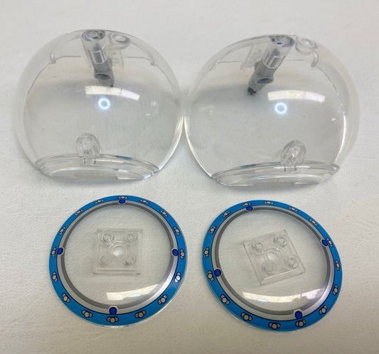 LEGO Jurassic World Gyrosphere Fun Pack Trans Clear Hemispheres and Dishes