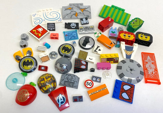 LEGO Mixed Printed Pieces Fun Pack - City Superheroes Friends and More