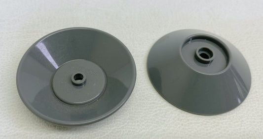 LEGO Dish 5x5 Pack of 2 Dark Bluish Grey