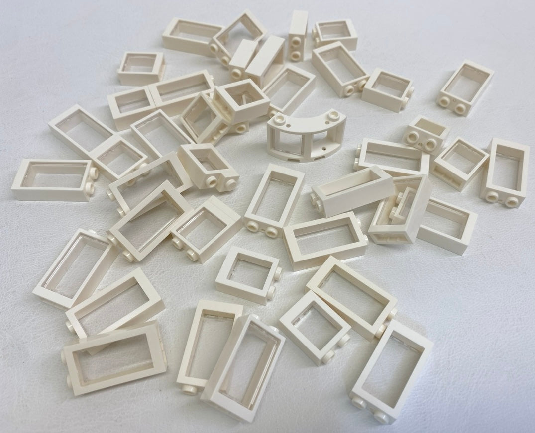 LEGO Window Fun Pack White Frames - Trans Clear Glass