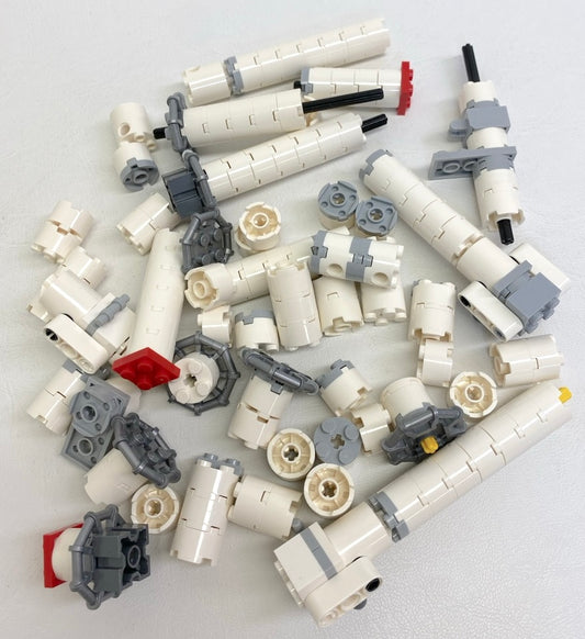 LEGO White Round Brick 2x2 Fun Pack with Extra Pieces - Supports from Roller Coaster