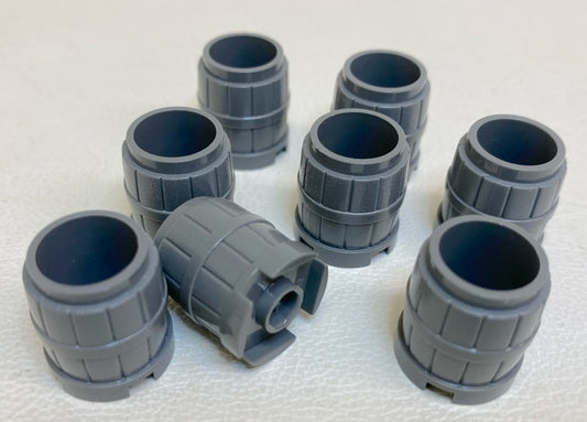 LEGO Dark Bluish Grey Barrel 2x2x2 Pack of 8