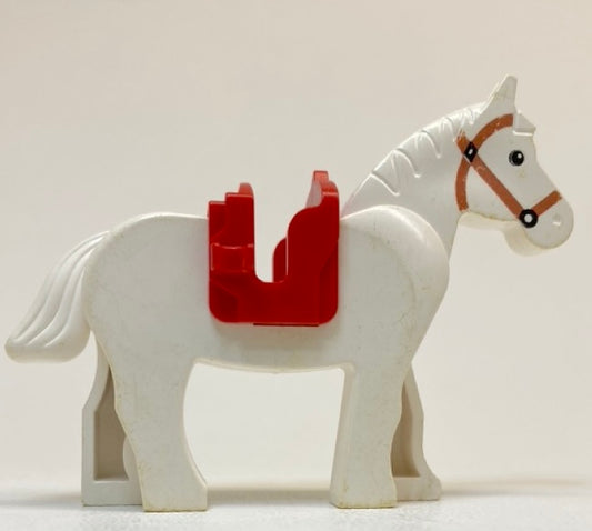 LEGO Animal Horse With Red 2 Clip Saddle