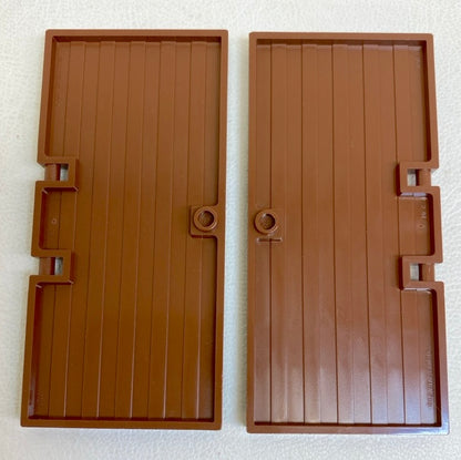LEGO Stockade Door 1x5x8.5 Pack of 2 Reddish Brown Castle / Western