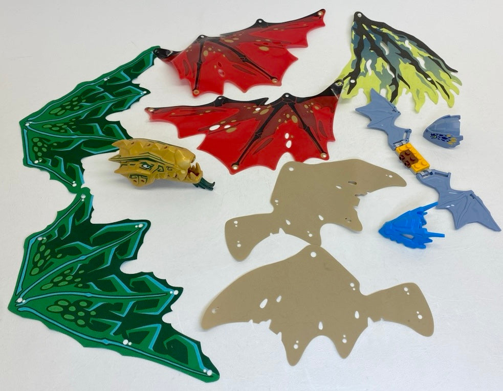 LEGO Dragon Pieces Fun Pack Mixed Heads and Wings - Ninjago Elves Castle Dungeons and Dragons