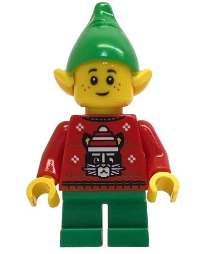 LEGO BRAND NEW Elf in Cat Holiday / Christmas Sweater Minifigure