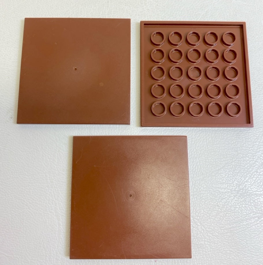 LEGO Reddish Brown Tile 6x6 Pack of 3