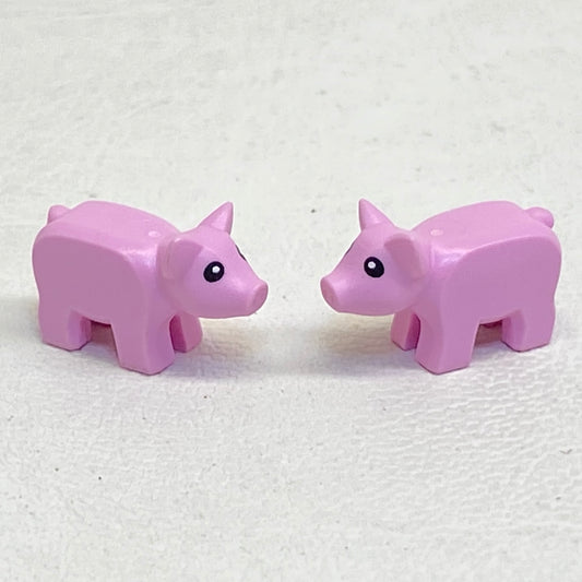 LEGO Animal Bright Pink Baby Pig / Piglet Pack of 2