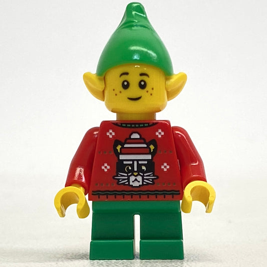 LEGO BRAND NEW Elf in Cat Holiday / Christmas Sweater Minifigure