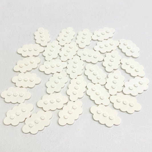 LEGO White Cloud Shape Tile 3x5 Pack of Approx 28