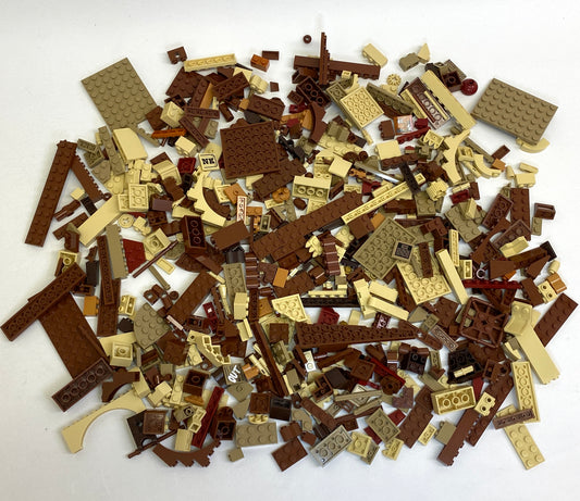 LEGO Shades of Brown & Tan Fun Pack Mixed Pieces Bricks Slopes Plates and More