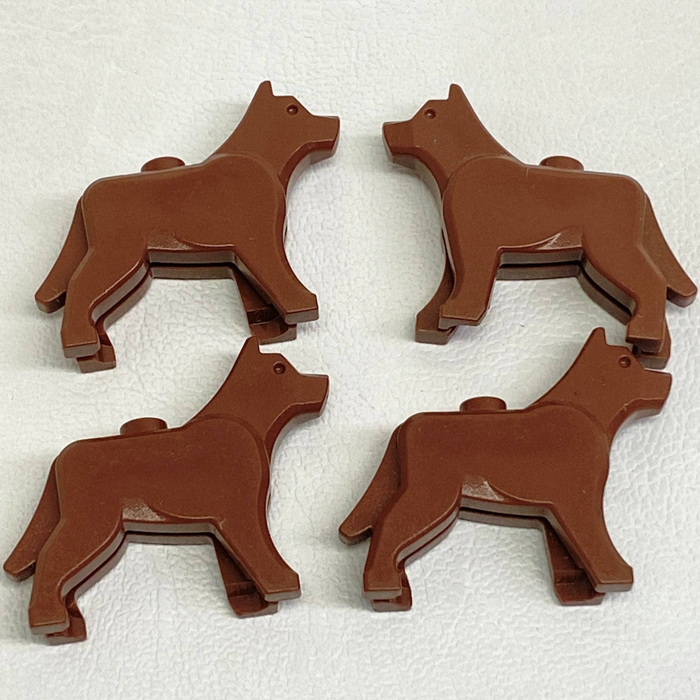 LEGO Animals Dog / Wolf Reddish Brown Fun Pack of 4