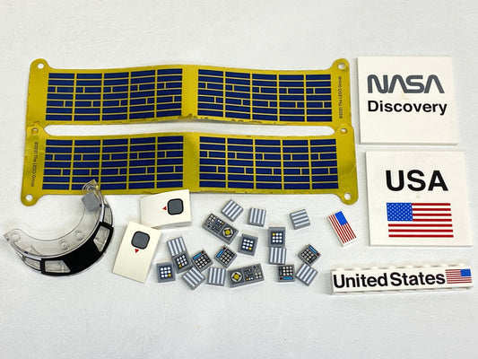 LEGO Space Mixed Printed Pieces From Set #10283 NASA Space Shuttle Discovery