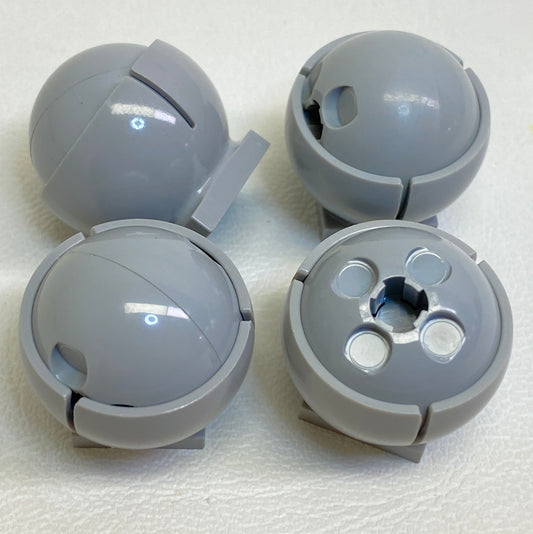 LEGO Star Wars Light Bluish Grey Turret Ball and Socket 3x3 Base Fun Pack of 4
