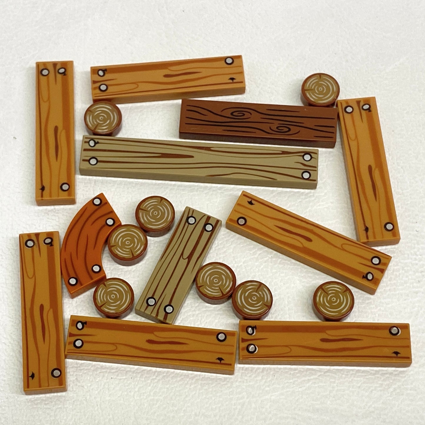 LEGO Printed Tiles Wood / Timber Fun Pack Mixed Types
