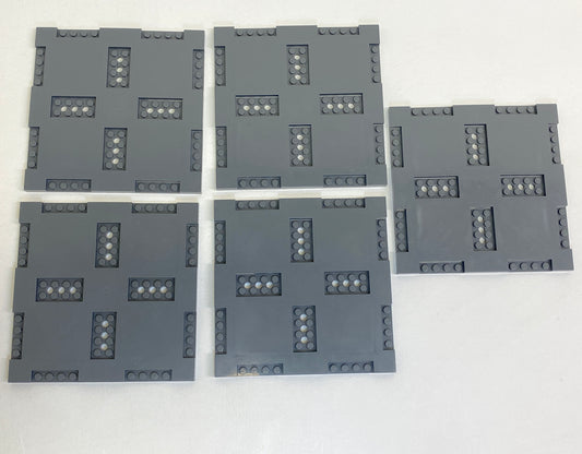 LEGO Dark Bluish Grey Road Tile Brick Modified 16x16 Fun Pack of 5