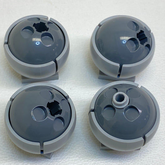 LEGO Ball and Socket 3x3 Pack of 4 Light Bluish Grey / Dark Bluish Grey Star Wars Turret