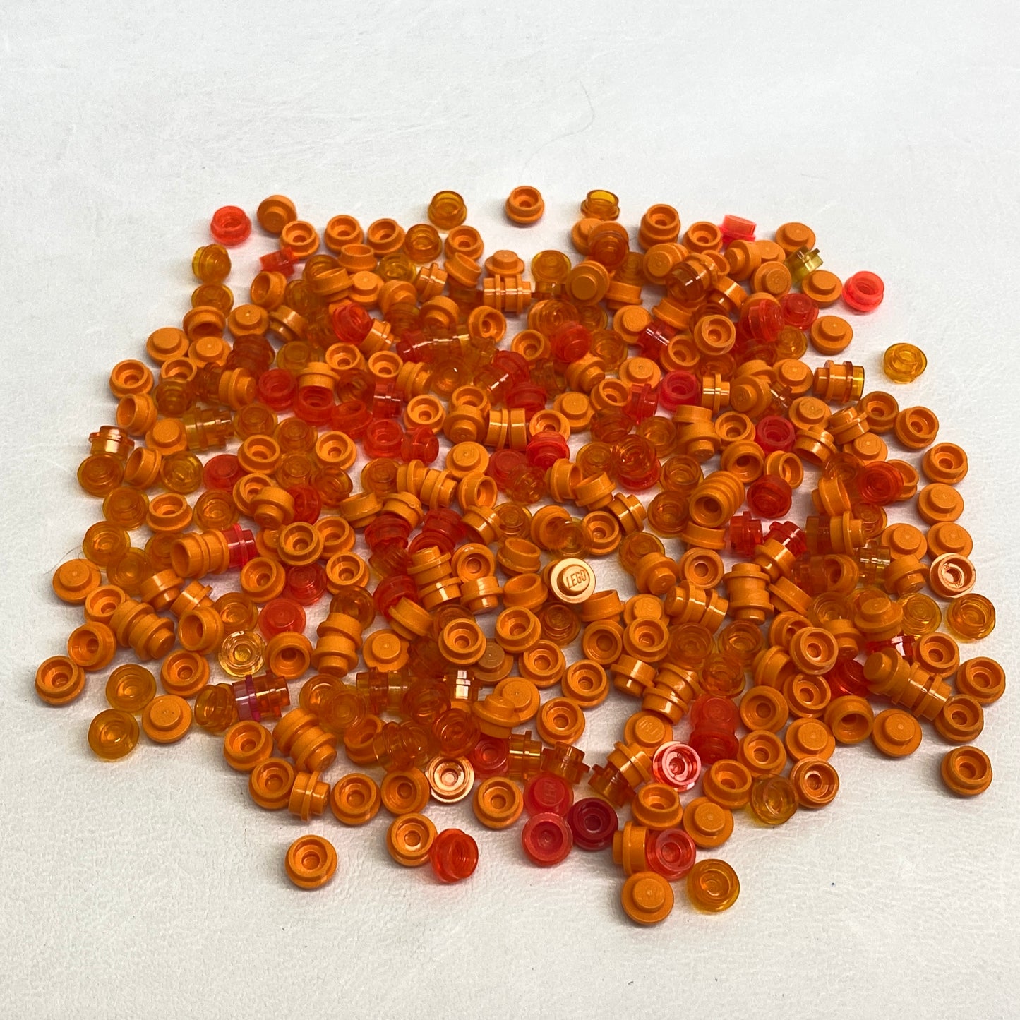 LEGO Mixed Orange 1x1 Round Plate Fun Pack